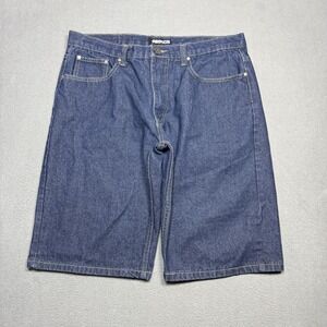 Mecca Jeans Denim Shorts Mens 38 Y2K Baggy Retro 14" Inseam